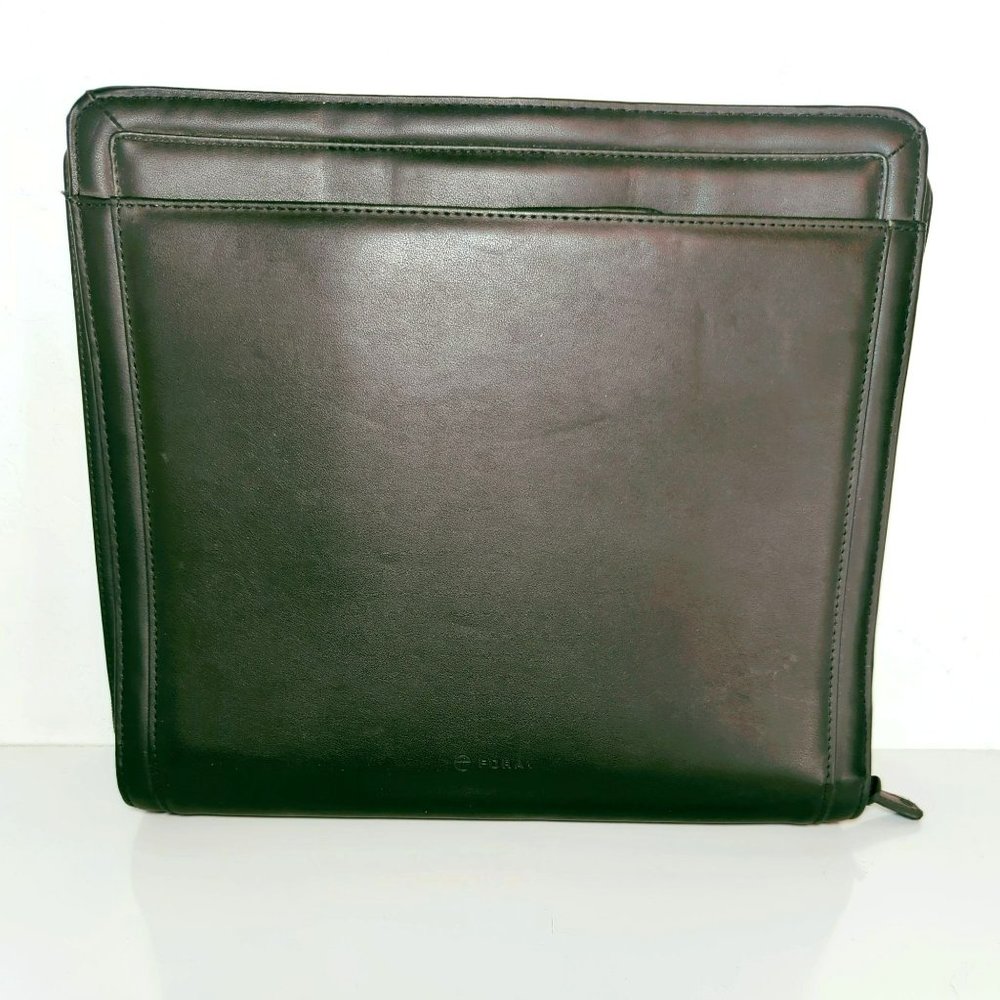 Foray Business Portfolio Zipper Binder Pencil Pouch Pockets Black